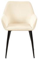 2er Set Esszimmerstuhl Vessa Samt creme 