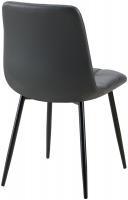 4er Set Esszimmerstuhl Antibes Kunstleder schwarz 