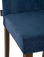 2er Set Esszimmerstuhl Ina Cord antik dunkel blau 