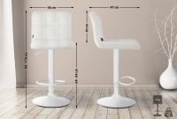 Barhocker Peru Samt weiß creme 