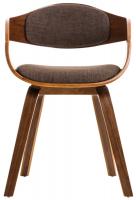 2er Set Stühle Kingston Stoff walnuss/braun 