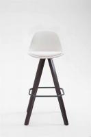 Barhocker Franklin Vollgepolstert Kunstleder Square Cappuccino (eiche) weiß 