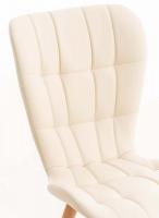 4er Set Esszimmerstuhl Elda Kunstleder  creme 