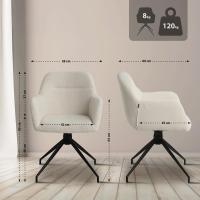 Esszimmerstuhl Merlinda Stoff Teddy creme 