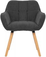 Esszimmerstuhl Vienna Cord natura dunkelgrau 