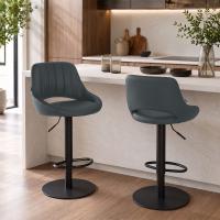 2er Set Barhocker HD Milet B Kunstleder grau 2er Set Barhocker HD Milet B Kunstleder grau