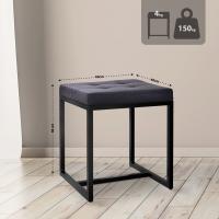 Sitzhocker Barci B Stoff schwarz 