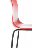 Barhocker Hoover 4-Fuß Gestell schwarz rot 