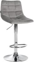 2er Set Barhocker Jerry Samt chrom grau 