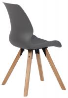 4er Set Stuhl Luna Kunststoff grau 