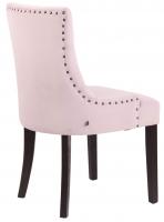 4er Set Esszimmerstühle Aberdeen Samt antik pink 
