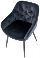 Besucherstuhl Cassis Samt schwarz 