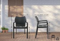 4er Set Stuhl Diva dunkelgrau 