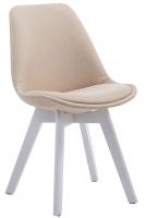 Besucherstuhl Borneo V2 Stoff  weiß (eiche) creme