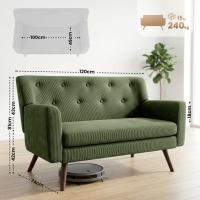 Sofa Kioni Cord grün 