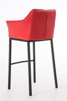 Barhocker Damaso B mit 4-Fuß Gestell rot 