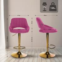 Barhocker Milet Stoff gold lila 