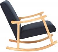 Schaukelstuhl Morelia Stoff natur schwarz 