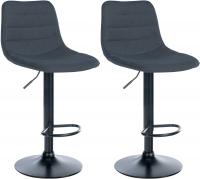 2er Set Barhocker Lex Stoff B dunkelgrau