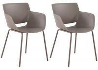 2er Set Stuhl Alpena taupe