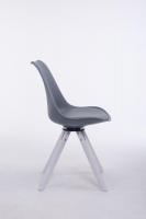 Besucherstuhl Troyes Kunstleder Square weiß (eiche) grau 