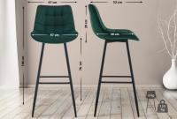 2er Set Barhocker Dartford Samt grün 