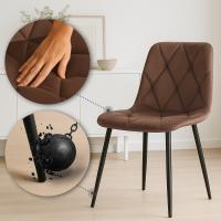 Esszimmerstuhl Clairton Samt braun 