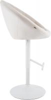 Barhocker London Samt weiß creme 