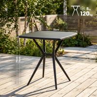 Tisch Becky eckig 72 x 72 cm schwarz Tisch Becky eckig 72 x 72 cm schwarz