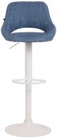 Barhocker Milet Stoff weiß blau 