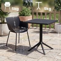 Gartenmöbel-Set Norva mit 4 Stühlen schwarz 