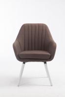 Stuhl Florian Stoff weiß (eiche) braun 