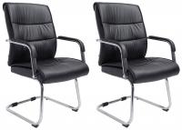 2er Set Besucherstühle Sievert schwarz 