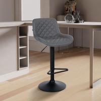 2er Set Barhocker Kasson Kunstleder  grau 