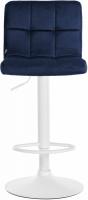 Barhocker Peru Samt weiß blau 