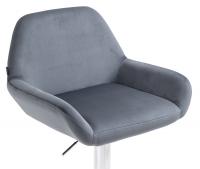 Barhocker Braga Samt chrom dunkelgrau 