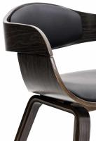 2er Set Stühle Kingston Kunstleder schwarz/grau 