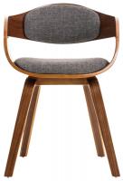 2er Set Stühle Kingston Stoff walnuss/hellgrau 