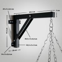 Boxsackhalterung Wand schwarz 
