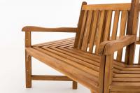 Baumbank Sonja mit Armlehnen 250 cm teak 