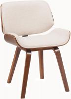 Besucherstuhl Beverley Stoff walnuss/creme 
