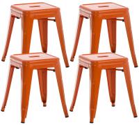 4er Set Hocker Armin orange