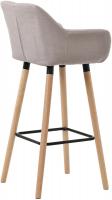 2er Set Barhocker Grant Stoff taupe 