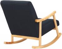 Schaukelstuhl Morelia Stoff natur schwarz 
