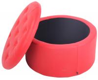 Sitzhocker Evora Kunstleder rot 