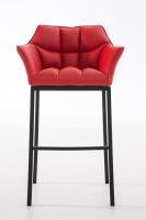 Barhocker Damaso B mit 4-Fuß Gestell rot 