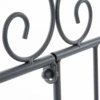 4er Set Gartenzäune Mangold anthrazit 