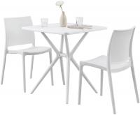 Gartenmöbel-Set Amino mit 2 Stühlen weiß