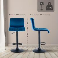 Barhocker Hover Samt B blau 