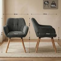 Esszimmerstuhl Vienna Cord natura dunkelgrau 